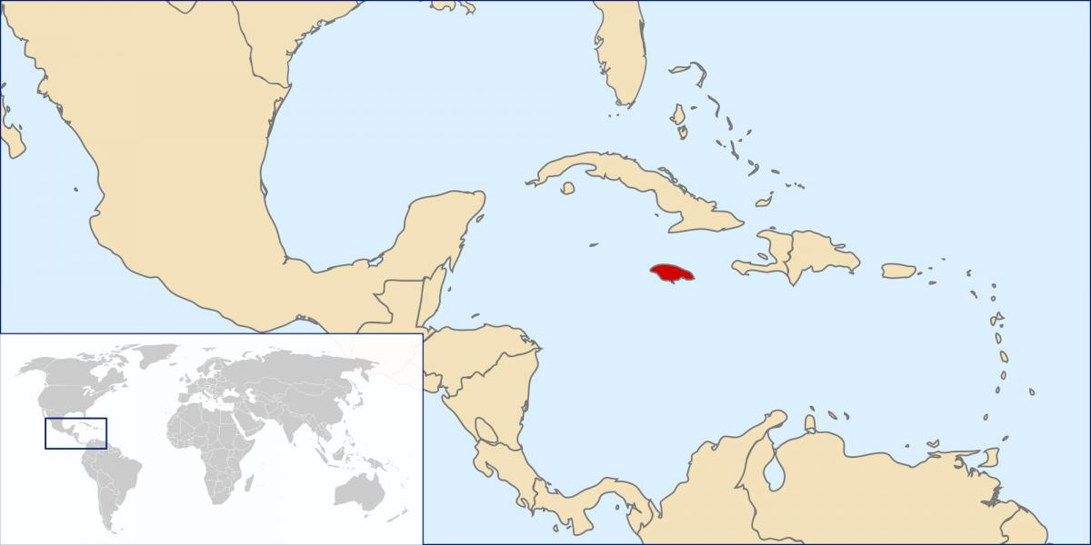 jamaica map in world