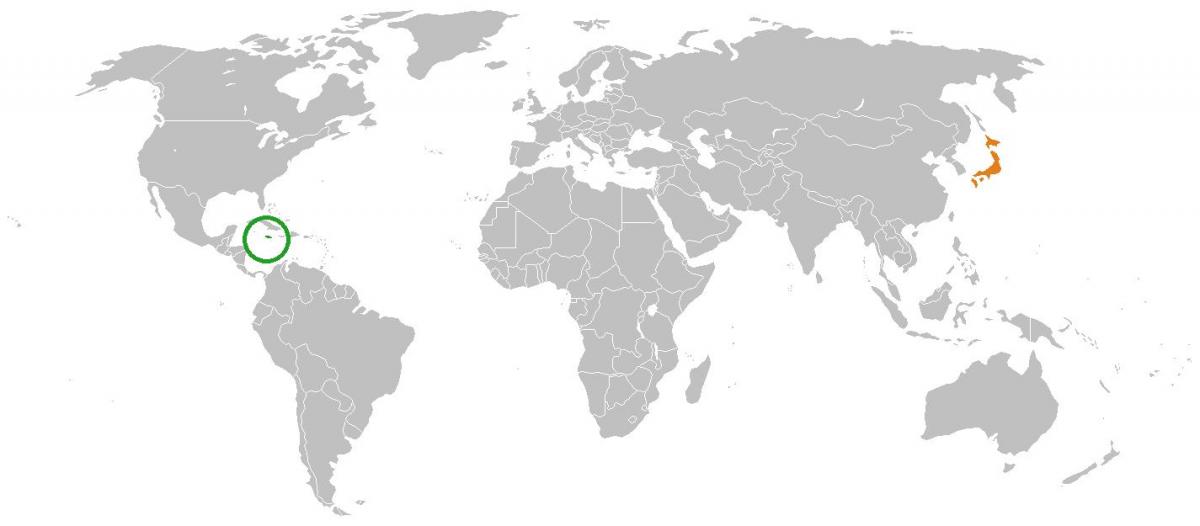 jamaica on map of the world