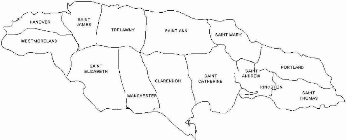 jamaica map and parishes