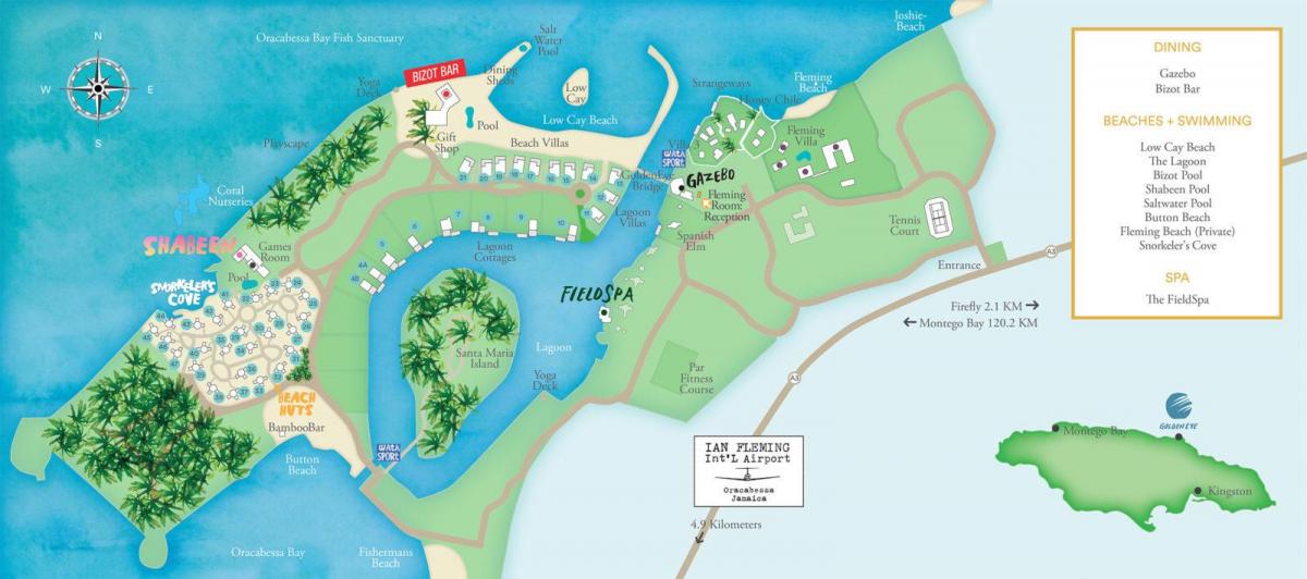 Map of jamaica resorts