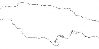 Blank map of jamaica with borders