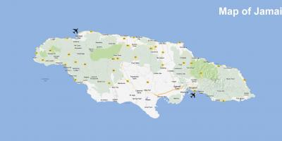 Map of jamaica airports and resorts
