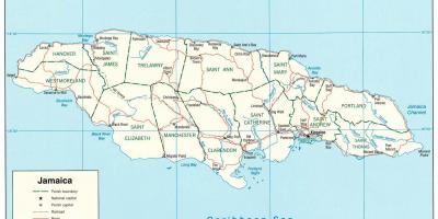 Jamaica highway map - Jamaica highway 2000 map (Caribbean
