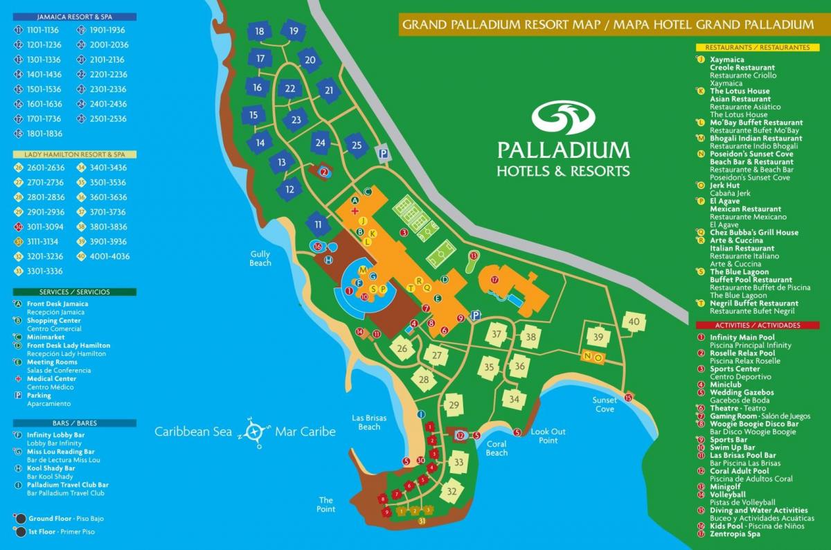 Map of grand palladium jamaica resort
