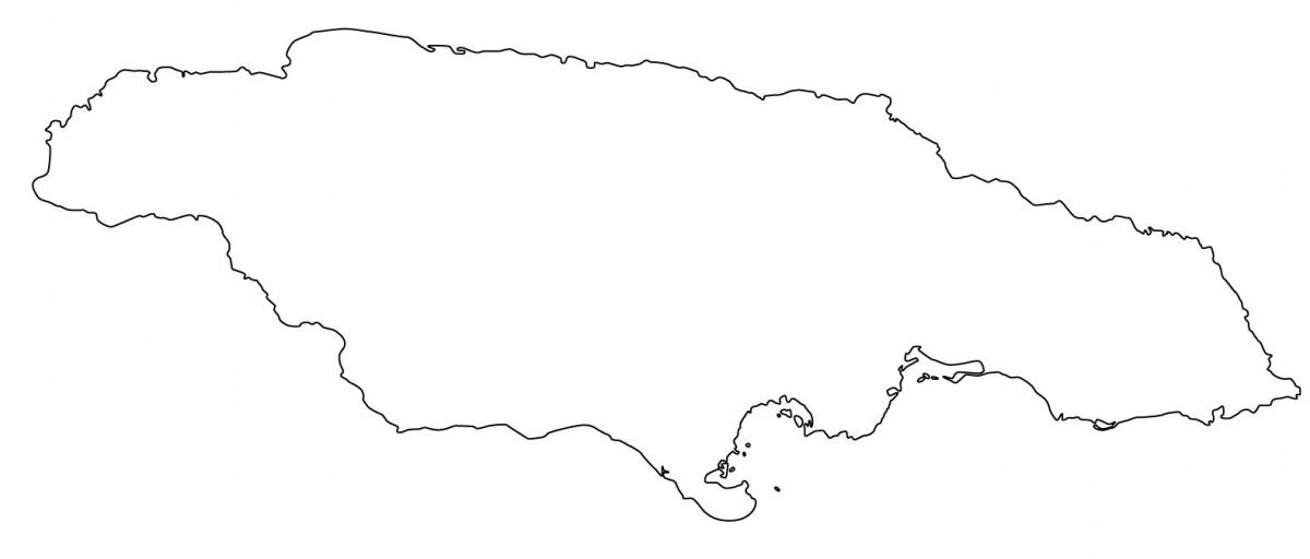 map of jamaica blank