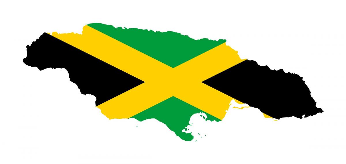 Map of jamaica vector