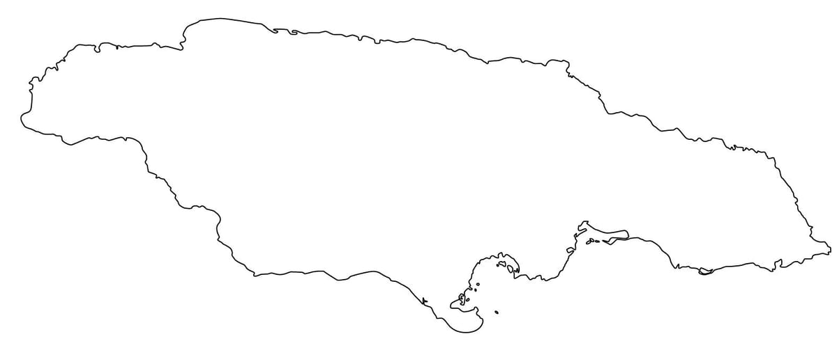 Map of sketch jamaica