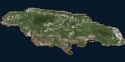 Map of aerial jamaica