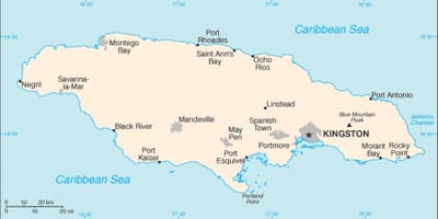 Map of jamaica area 