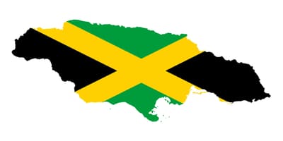Map of jamaica vector