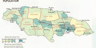 Population map of jamaica