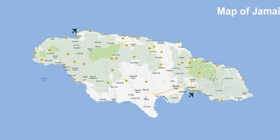 Map of winnifred beach jamaica